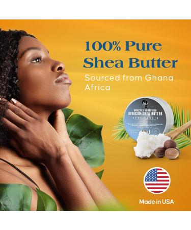 RA COSMETICS Whipped Shea Butter Baby Powder - 6oz & 100% African Shea Butter - Mango Scented Anti-Aging Moisturizer 6 Ounce - Buy Online on GoSupps.com
