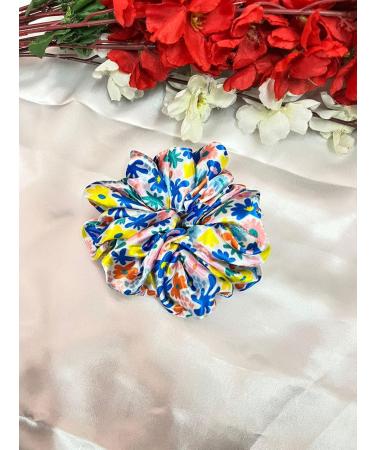6 Satin Scrunchies Extra large Oversize Hair Scrunchies Frizz Prevention Silk Scrunchies for Girls & Stylish Hair Ties for Women Premium Hair Scrunchie for Styling (Flower X-Large) - Buy Online on GoSupps.com