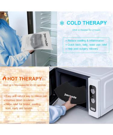 Reusable Neck & Shoulder Ice Pack - Hot & Cold Therapy Wrap for Injuries, Swelling, Bruises - Flexible Cold Compress for Muscle Pain Relief- Black - Buy Online on GoSupps.com