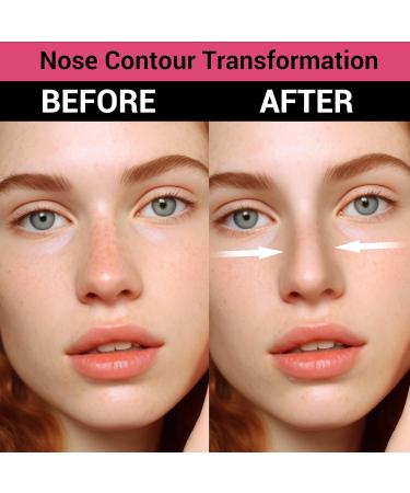 U-Shaped Viral Contour Nose Brush Set | Dual-Ended Makeup Brush & Foundation Sponge for Perfect Contouring | Enhance Your Look with Professional Makeup Tools - Buy Online on GoSupps.com