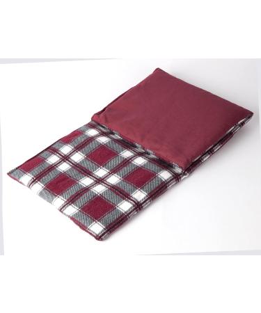 Rapeseed Pillow 20x50cm - Large 3-Chamber Heat Pad | Flannel Check Red Grain Pillow for Comfort - Buy Online on GoSupps.com