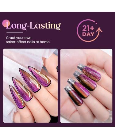 MIZHSE Glitter Nail Polish Cat Eye 9D Gel Nail with Magnetic Stick Soak-Off UV LED Gel Polish Discoloration Manicure DIY Gel Nail Polish 10ml*1 - Buy Online on GoSupps.com