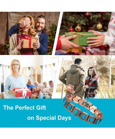 Yinox Magnetic Therapy Copper Bracelet for Women | Relieves Arthritis & Wrist Pain | Stylish with Turkish Turquoise (3500 Gauss) - Buy Online on GoSupps.com