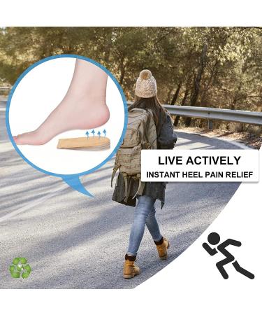 Adjustable 4-Layer Shoe Inserts for Leg Length Discrepancy & Heel Pain Relief - Brown - Buy Online on GoSupps.com