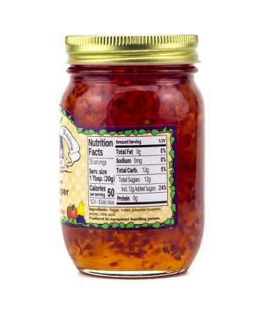 Amish Wedding All Natural Hot Pepper Jam 18 oz (Pack of 2) - Authentic Old Fashioned Recipe - Buy Online on GoSupps.com