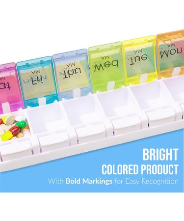 Renoir 7-Day AM/PM Pill Organizer - Arthritis Friendly Weekly Planner for Easy Medication Management - International Shipping Available - Buy Online on GoSupps.com