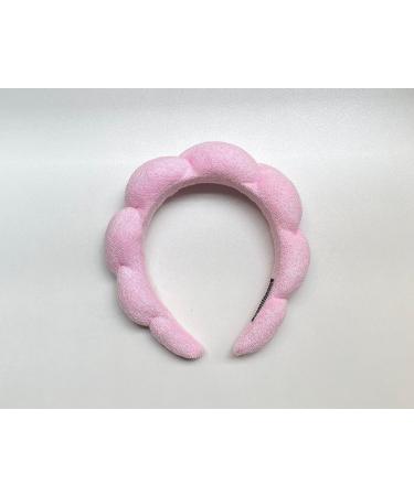 Pink Spa Headband for Women - Terry Towel Hair Band for Face Washing, Makeup Removal, Skincare - Shower Hair Accessory - Buy Online on GoSupps.com