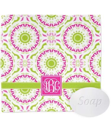 YouCustomizeIt Personalized Pink & Green Suzani Washcloth