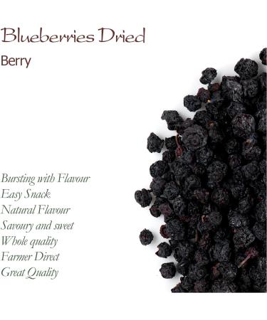 Blue Berries Whole Organic Billberies - Dehydrated unsweetend no sugar added blueberrys - Vaccinium myrtillus L 100g - Buy Online on GoSupps.com