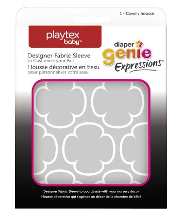 Diaper Genie Playtex Expressions Fabric Sleeve, Grey Clovers