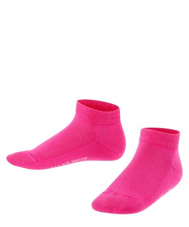 FALKE Unisex Kids Family Trainer Socks Sustainable Cotton Black Grey More Colours Thin Ankle Socks For Boys Or Girls Summer Or Winter Plain Pattern For School Or Casual Looks 1 Pair 31-34 Pink (Gloss 8550)