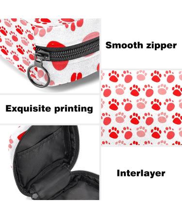 Dog Paws Period Storage Bag - Portable & Multicoloured Teen Girls' Sanitary Napkin Pouch - Buy Online on GoSupps.com