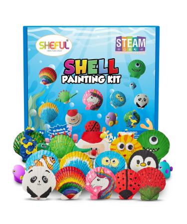 Shell Painting Kit-Arts and Crafts for Girls & Boys Ages 4-12