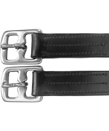 Majestic Ally Genuine Leather English Stirrup Leathers (Pack of 2) Black 54 Inches - Buy Online on GoSupps.com