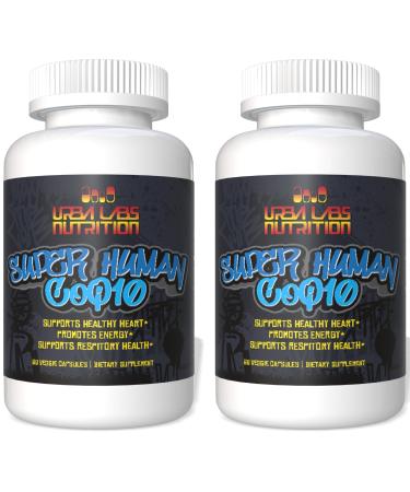 Urbalab 2 Pack Super Human Coq10 200 High Bioavilable Mega Ubiquinone Supports Healthy Aging Promotes Heart & Brain Function Advanced Antioxidant Support Extra Strength Coenzyme