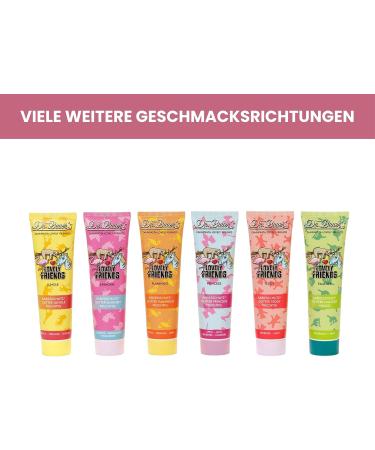 Dr. Bauer's Lovely Friends Toothpaste 2 Pack with Glitter Designs Multiple Flavors For Kids & Adults Sustainable Packaging 90ml per Tube Unicorn - Buy Online on GoSupps.com