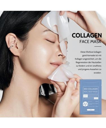 Korean Organic Collagen Real Deep Mask | Anti-Wrinkle Lifting Overnight Sheet Mask with Hydrolyzed Collagen - Shop Internationally! - Buy Online on GoSupps.com