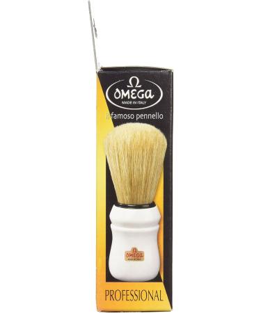 Omega 10049 Shaving Brush - Pure Bristle - Black | High-Quality Men's Grooming Tool - Buy Online on GoSupps.com