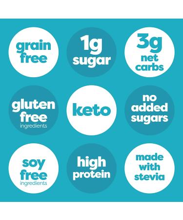Kiss My Keto 12-Pack Chocolate Cookie Dough Protein Bars | 18g MCTs, 1g Sugar, 3g Net Carbs | Low Sugar, Low Carb Snack - Buy Online on GoSupps.com