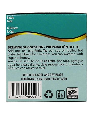 Herbacil Arnica Tea Caffeine-Free 3-Pack - 75 Tea Bags - 0.88 Oz - Herbal Tea Boxes - Buy Online on GoSupps.com