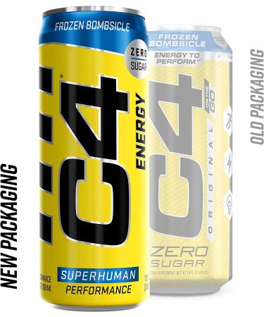 C4 Energy Drink 12oz Frozen Bombsicle - Pack of 12 | Sugar Free Pre Workout Performance Drink - Buy Online on GoSupps.com
