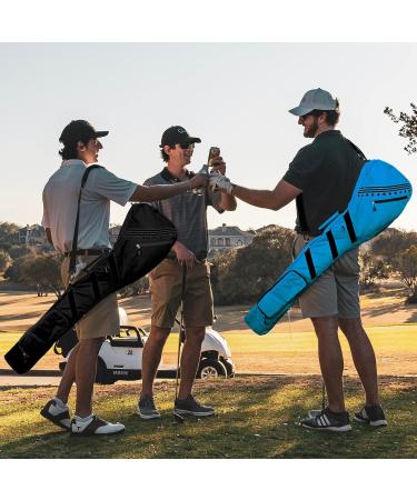 Golf Lightweight Carry Bag Foldable Sunday Bag Small Travel Bag for Driving Range Par 3 Practice Thick and Tough Clubs Case Multi Colors Black - Buy Online on GoSupps.com