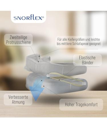 Snorflex Snoring Stopper | Premium Two-Part Anti-Snoring Splint with Elastic Straps & Quick Adjustment - International Shipping Available - Buy Online on GoSupps.com
