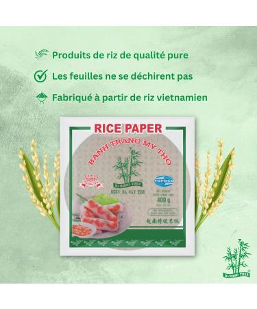 TufoCo Bamboo Tree Vietnamese Rice Paper 22x22 cm 340g - High Quality Eco-Friendly Wrappers - Buy Online on GoSupps.com