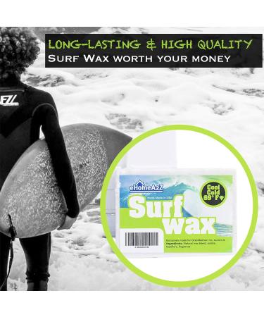 EHOMEA2Z Cool Cold Surf Wax - High Performance Natural Grapefruit Scent - Surfboard Skimboard Water Sticky - Pack of 1, 2, 3, 4, or 12 - Buy Online on GoSupps.com