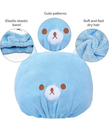 Buy Tshaoun 2-Piece Hair Turban Towel for Girls & Women - Microfiber Water-Absorbing Hair Wrap in Pink/Blue | Perfect for All Hair Types - Buy Online on GoSupps.com