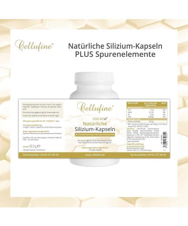 Buy Cellufine Natural Silicon from Bamboo - 75 mg Vegan Capsules | High Dose Silicon Supplement | 120 Natural & Preservative-Free Capsules - Buy Online on GoSupps.com