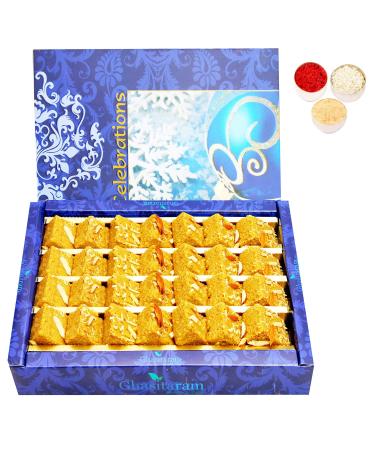 Ghasitaram Gifts Bhaidooj Gifts Sweets - Nani's Special Besan Barfi 800 GMS 400 gms