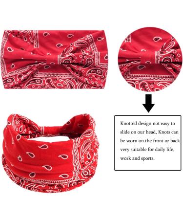 scicent Wide Headbands for Women 3 Pieces Turban Headbands for Women Wide Vintage Head Wraps Knotted Cute Hair Bands Accessories - 3530 - Buy Online on GoSupps.com