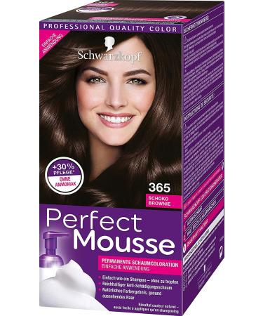 Schwarzkopf Perfect Mousse Hair Colour Foam Chocolate Brownie 365