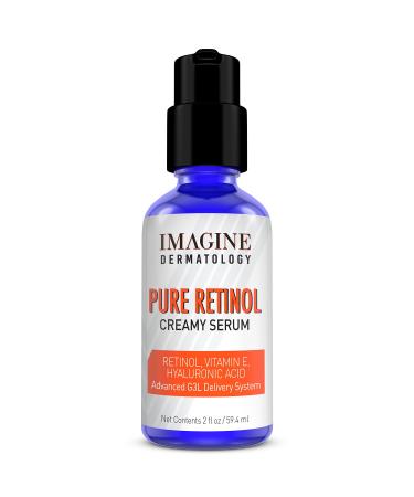 Pure Retinol Cream Serum LARGE 2oz Anti Aging, Anti Wrinkle, Anti Oxidant with Hyaluronic Acid Vitamin E - Unmatched G3L Delivery System - 2 fl oz/59.4 ml 2 Fl Oz (Pack of 1)
