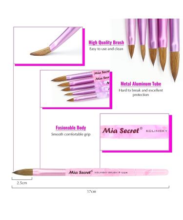 Mia Secret Kolinsky Nail Brush 10 - Professional Quality Nail Art Brush - Buy Online on GoSupps.com