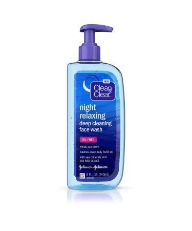 Clean & Clear Night Relaxing Oil-Free Deep Cleaning Face Wash with Deep Sea Minerals & Sea Kelp Extract  For All Skin Types  8 fl. oz - Buy Online on GoSupps.com