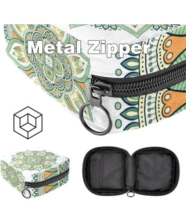 Portable Women's Menstrual Cup Bags - multicolored Binding-Storage Bags for Teen Girls | Eco-Friendly Feminine Insert Pockets with Mandala Flower Pattern - Buy Online on GoSupps.com