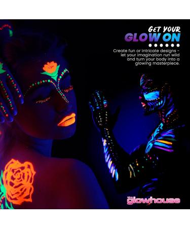 The Glowhouse UV Neon Face Paint and Body Paint Stick (Pack of 6) Fluorescent Brightest Glow under UV! - Buy Online on GoSupps.com