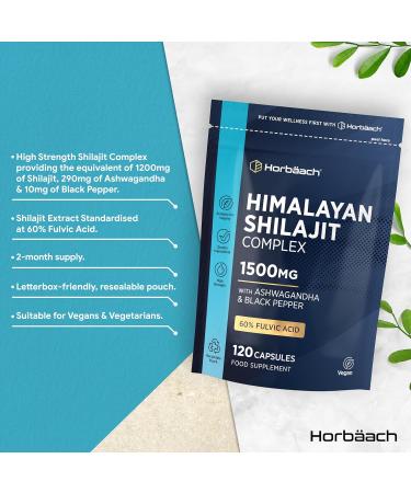 Horbaach Shilajit Pure Himalayan Capsules 15000mg 201 Extract 60 Fulvinezuur Pur Shilajitcapsules by Horbach - Buy Online on GoSupps.com