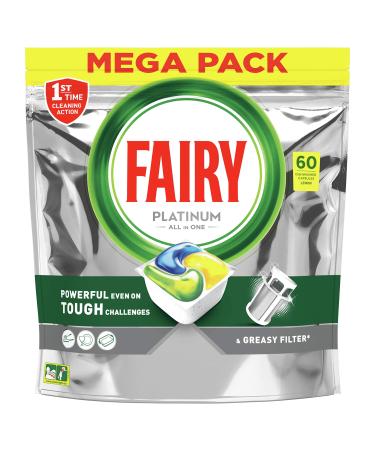 Fairy Platinum Dishwasher Tablets Regular 3 x 63 units