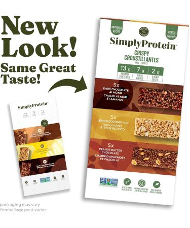 Simply Protein Best Sellers Variety Pack Protein Bars Gluten Free Vegan High Protein Snacks 15 Count Variety Pack 40 g (Pack of 15) - Buy Online on GoSupps.com