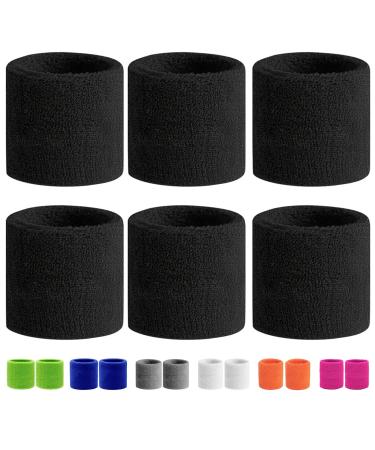 Viky 6 piece of welding band wrist fitness welding band boys & girls welding tapes wrist absorbing welding band children cotton welding tape arm for football basketball and tennis sport black 8cm x 8cm