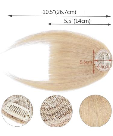 SEGO Clip in Fringe Real Human Hair Extensions Light French Bangs #24 Natural Blonde One Piece Remy Hairpieces for Women Straight Clip on Invisible Natural (9g) Light Bangs #24 Natural Blonde - Buy Online on GoSupps.com