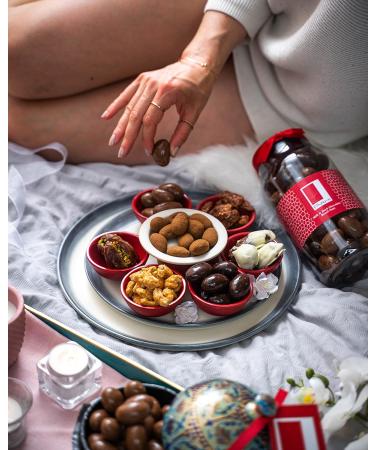 Rita Farhi Milk and Dark Chocolate Covered Brazil Nuts in a Gift Jar | Vegetarian and Chocolate Gift - Chocolate Coated Nuts - 740 g - New Palm Oil Free Recipe - Buy Online on GoSupps.com