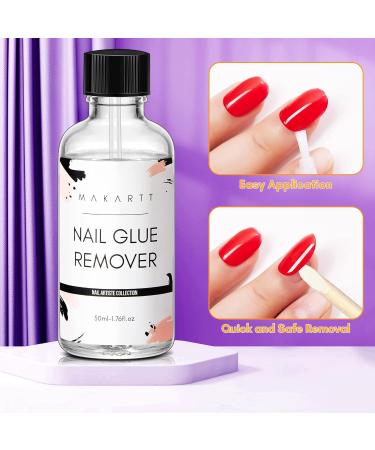 Makartt Nail Glue Remover Kit - 100ml Acetone-Free Professional Nail Tip Art - 2x50ml Set for Easy Removal - Buy Online on GoSupps.com