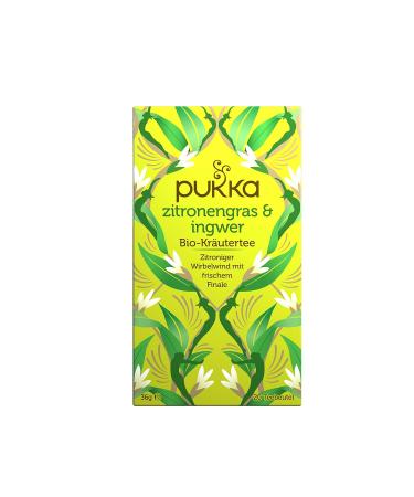 Buy Pukka Organic Herbal Tea Lemongrass & Ginger | Energizing 4 Pack with 80 Tea Bags | Perfect for Daily Wellness - Buy Online on GoSupps.com