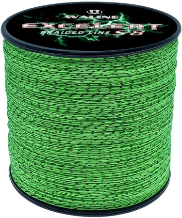 Waline 8 Strands Super Strong PE Braided Fishing Line - 20LB 40LB 50LB 60LB (Neon Green & Black) - 300m (328YDS) - Durable 8-Fold Fishing Cord - Buy Online on GoSupps.com