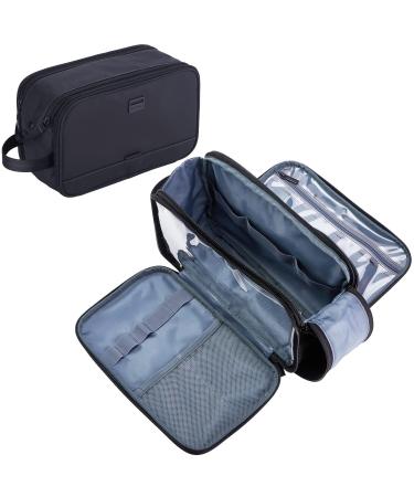 ZEEMO Toiletry Bag for Men, Extra Large Water-resistant Dopp Kit with Double Side Full Open Design, Shaving Bag for Toiletries and Shaving Accessories for Long Travel, Black I-Multi-Pocket 7L (Black)