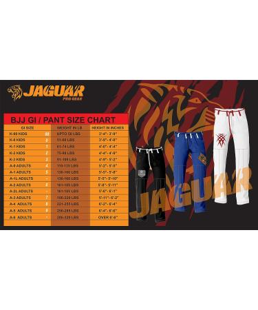 Jaguar PRO Gear - Essential BJJ Bottoms: Light Weight 10oz Cotton Canvas Pants for Brazilian Jiu Jitsu - White - Buy Online on GoSupps.com